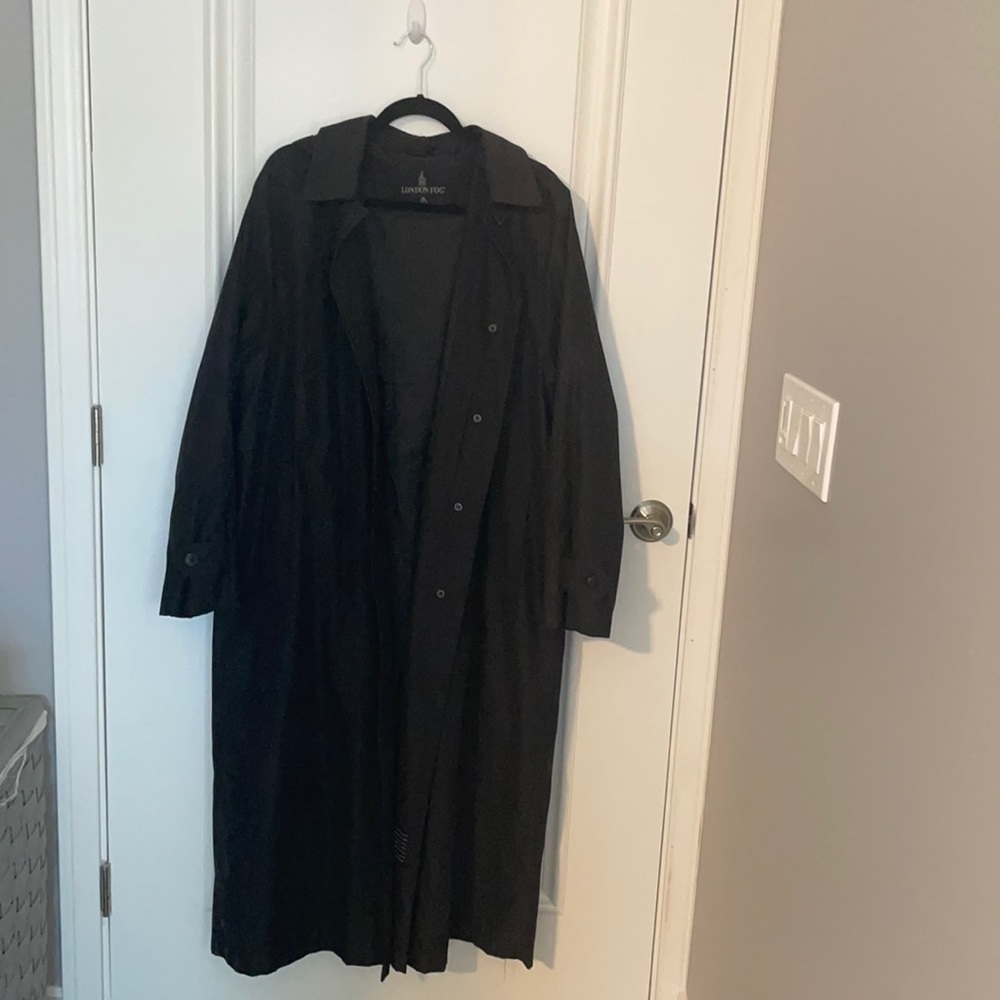 London fog black size 14 raincoat